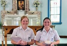 Georgia and Milly say goodbye to St Mary’s