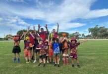 Youngsters kick for goal in Auskick program