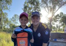 Kids cast a line with the men in blue to improve youth engagement