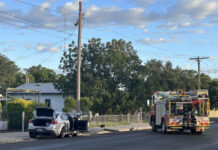 Single vehicle traffic accident on Riddle Street